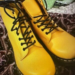 Dr. Martens Yellow Combat Boots